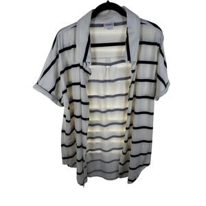 Lularoe - Michael - L - EUC - Women's Collared Button Down Shirt